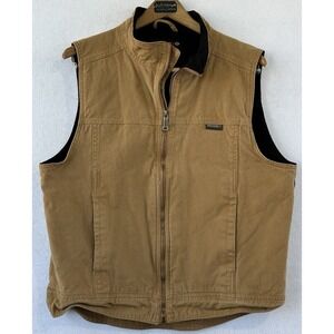 Wolverine Fleece Lined Denim Vest Brown Outdoor Men's Size M